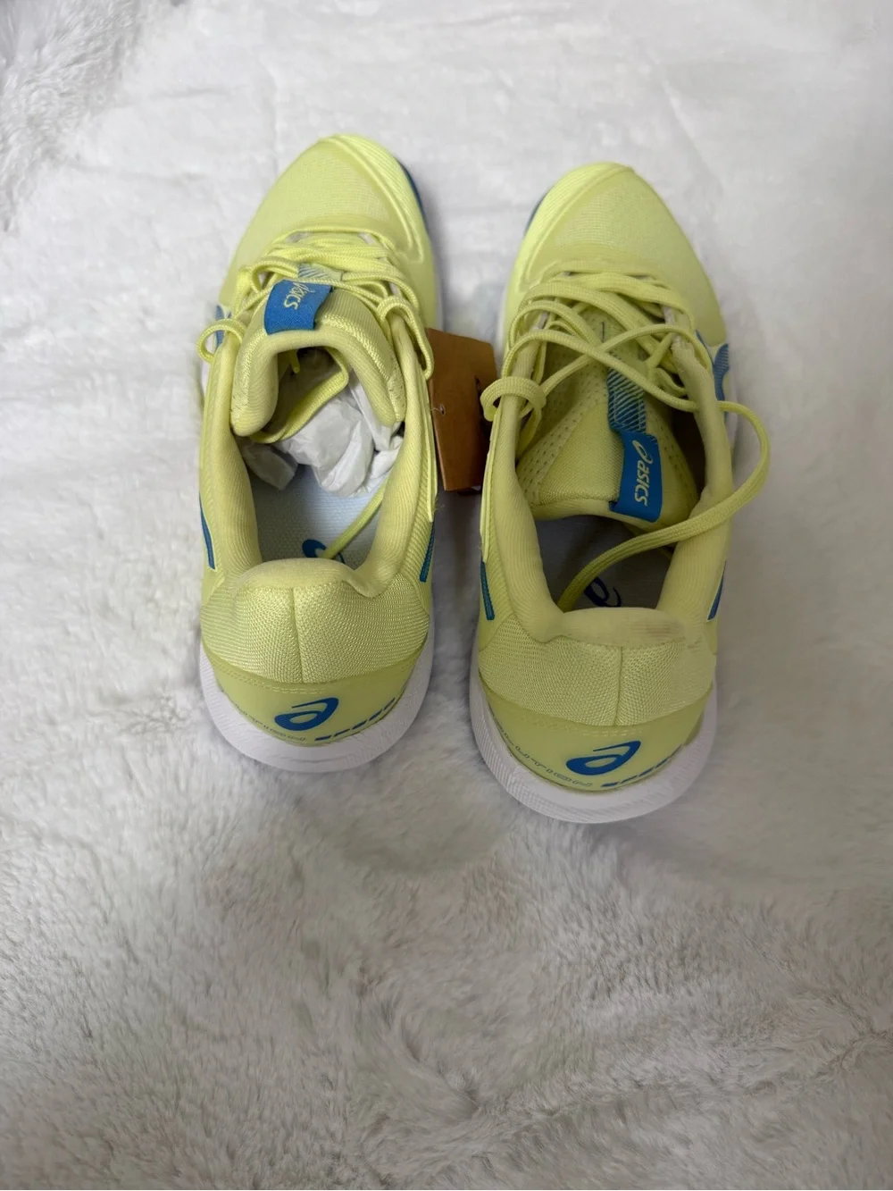 💛 ASICS Women’s 9.5 Running Shoes Yellow Blue NEW Without Box